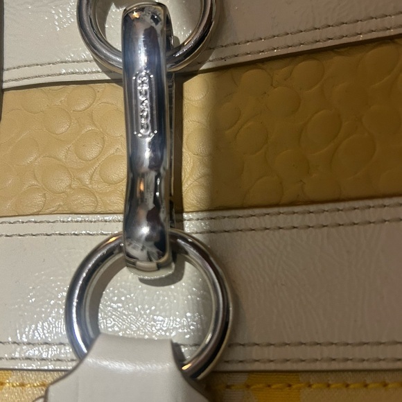 2008 Coach Yellow and Cream Women's Handbag - Picture 9 of 9